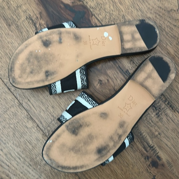 Black and White Logo Slide Sandals - Picture 3 of 3